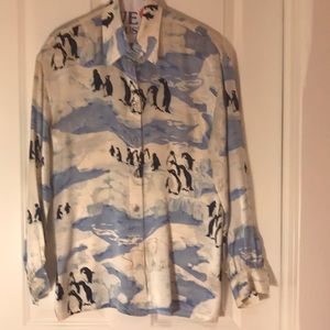 Vintage Escada blouse with penguins